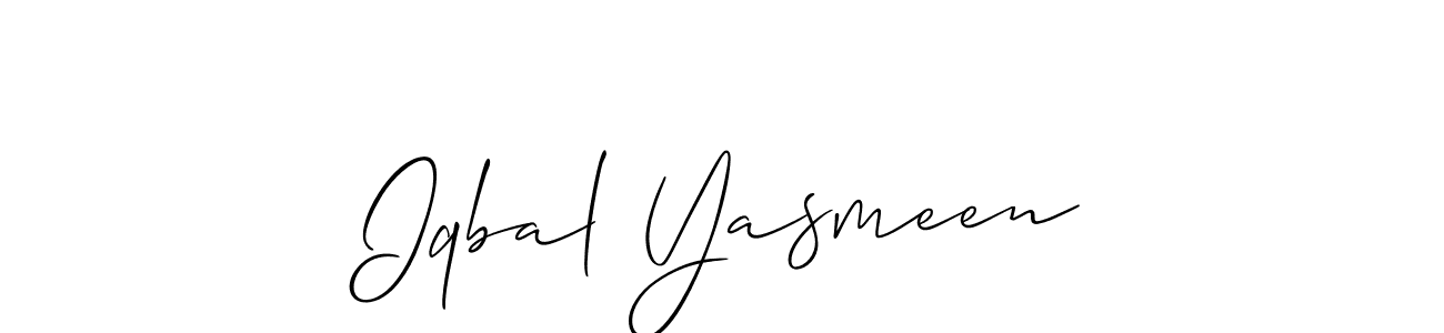It looks lik you need a new signature style for name Iqbal Yasmeen. Design unique handwritten (Allison_Script) signature with our free signature maker in just a few clicks. Iqbal Yasmeen signature style 2 images and pictures png