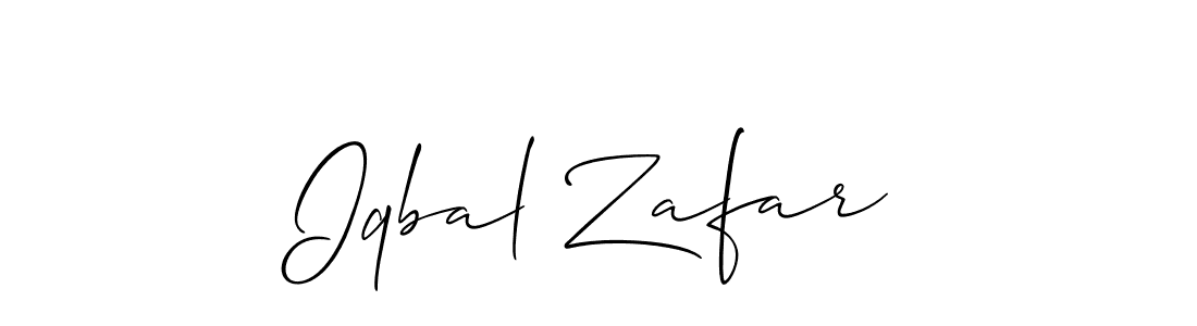 Create a beautiful signature design for name Iqbal Zafar. With this signature (Allison_Script) fonts, you can make a handwritten signature for free. Iqbal Zafar signature style 2 images and pictures png