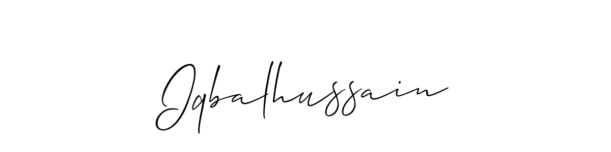You should practise on your own different ways (Allison_Script) to write your name (Iqbalhussain) in signature. don't let someone else do it for you. Iqbalhussain signature style 2 images and pictures png