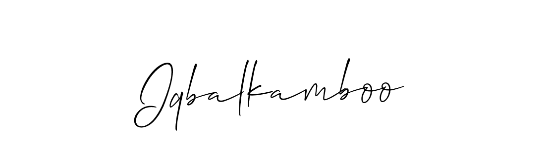 Iqbalkamboo stylish signature style. Best Handwritten Sign (Allison_Script) for my name. Handwritten Signature Collection Ideas for my name Iqbalkamboo. Iqbalkamboo signature style 2 images and pictures png