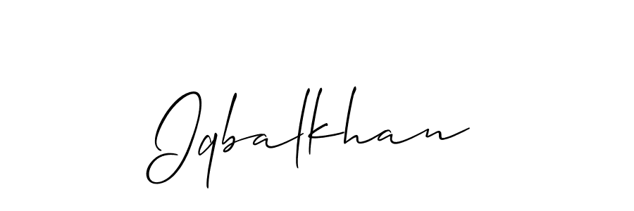 if you are searching for the best signature style for your name Iqbalkhan. so please give up your signature search. here we have designed multiple signature styles  using Allison_Script. Iqbalkhan signature style 2 images and pictures png