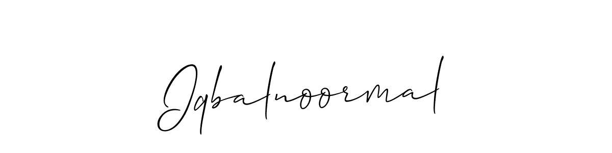 How to make Iqbalnoormal signature? Allison_Script is a professional autograph style. Create handwritten signature for Iqbalnoormal name. Iqbalnoormal signature style 2 images and pictures png
