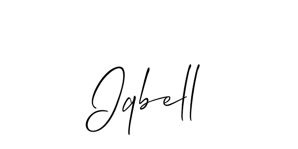 You should practise on your own different ways (Allison_Script) to write your name (Iqbell) in signature. don't let someone else do it for you. Iqbell signature style 2 images and pictures png
