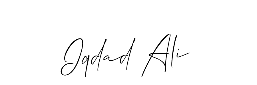 How to make Iqdad Ali name signature. Use Allison_Script style for creating short signs online. This is the latest handwritten sign. Iqdad Ali signature style 2 images and pictures png