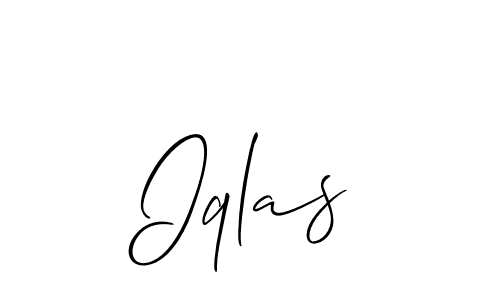 How to make Iqlas name signature. Use Allison_Script style for creating short signs online. This is the latest handwritten sign. Iqlas signature style 2 images and pictures png