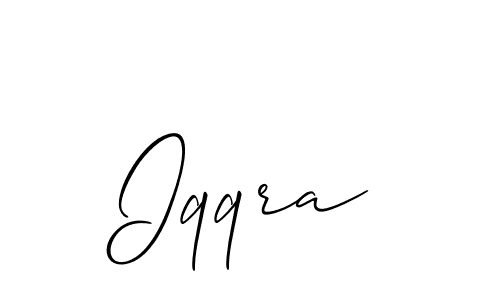 How to make Iqqra signature? Allison_Script is a professional autograph style. Create handwritten signature for Iqqra name. Iqqra signature style 2 images and pictures png