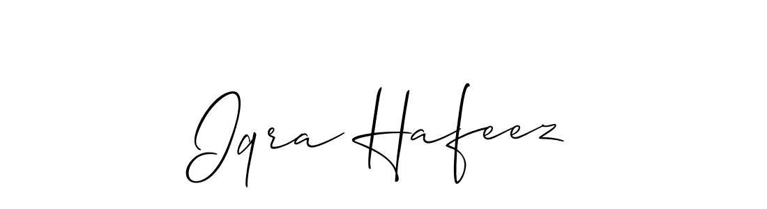 This is the best signature style for the Iqra Hafeez name. Also you like these signature font (Allison_Script). Mix name signature. Iqra Hafeez signature style 2 images and pictures png