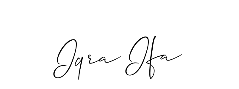 Once you've used our free online signature maker to create your best signature Allison_Script style, it's time to enjoy all of the benefits that Iqra Ifa name signing documents. Iqra Ifa signature style 2 images and pictures png