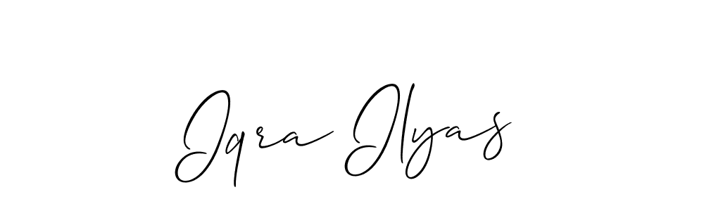 Design your own signature with our free online signature maker. With this signature software, you can create a handwritten (Allison_Script) signature for name Iqra Ilyas. Iqra Ilyas signature style 2 images and pictures png