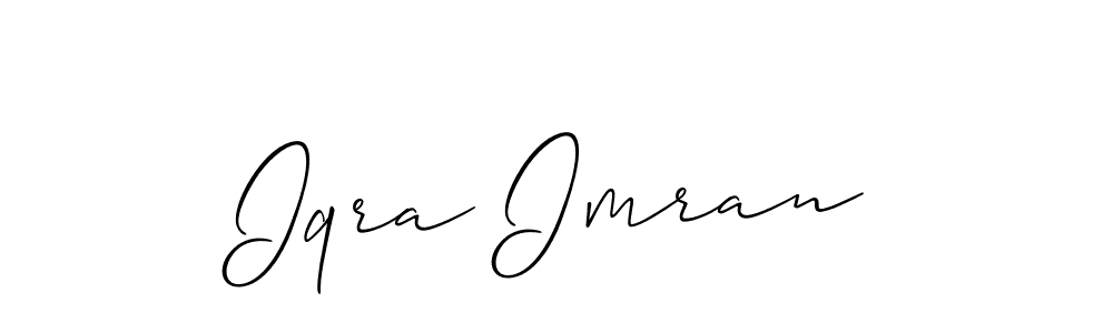 Similarly Allison_Script is the best handwritten signature design. Signature creator online .You can use it as an online autograph creator for name Iqra Imran. Iqra Imran signature style 2 images and pictures png