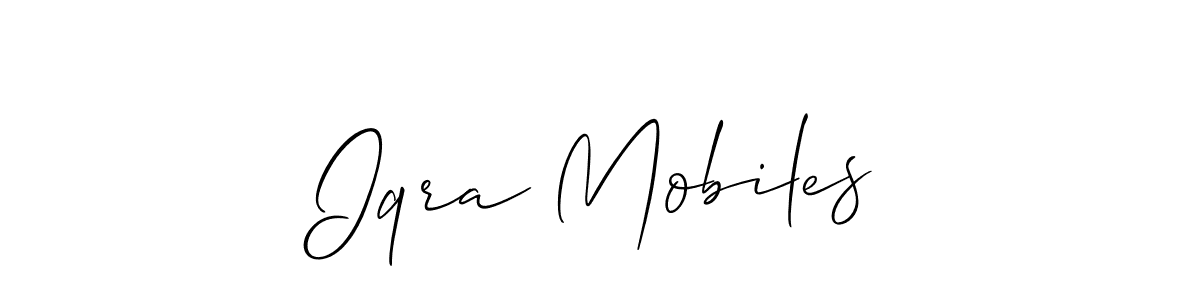 Check out images of Autograph of Iqra Mobiles name. Actor Iqra Mobiles Signature Style. Allison_Script is a professional sign style online. Iqra Mobiles signature style 2 images and pictures png