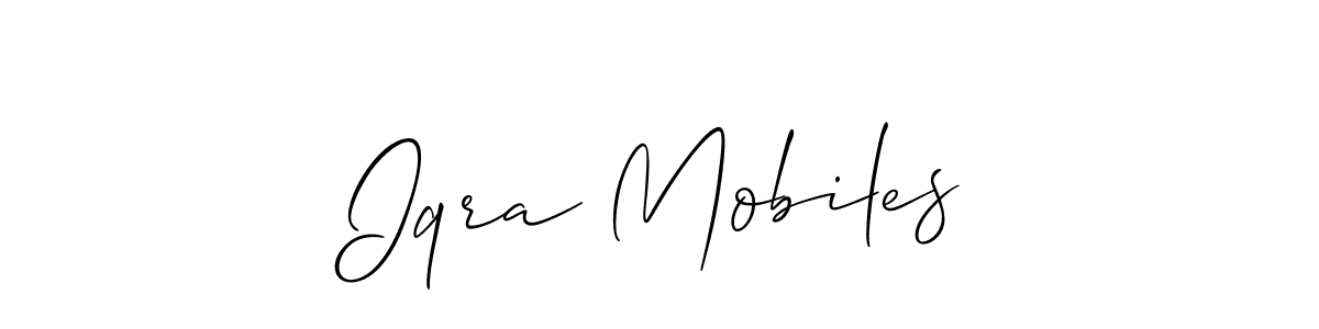 Make a short Iqra Mobiles signature style. Manage your documents anywhere anytime using Allison_Script. Create and add eSignatures, submit forms, share and send files easily. Iqra Mobiles signature style 2 images and pictures png