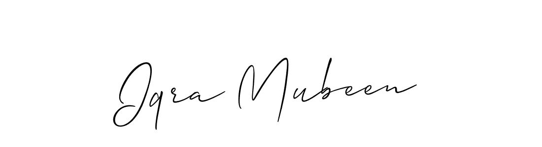 How to make Iqra Mubeen signature? Allison_Script is a professional autograph style. Create handwritten signature for Iqra Mubeen name. Iqra Mubeen signature style 2 images and pictures png