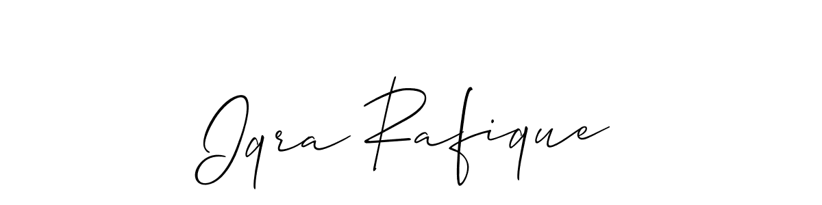 How to make Iqra Rafique signature? Allison_Script is a professional autograph style. Create handwritten signature for Iqra Rafique name. Iqra Rafique signature style 2 images and pictures png