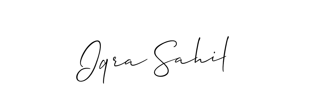 See photos of Iqra Sahil official signature by Spectra . Check more albums & portfolios. Read reviews & check more about Allison_Script font. Iqra Sahil signature style 2 images and pictures png