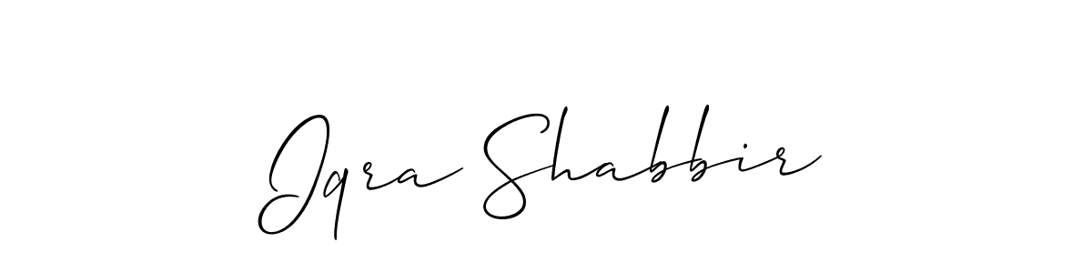 if you are searching for the best signature style for your name Iqra Shabbir. so please give up your signature search. here we have designed multiple signature styles  using Allison_Script. Iqra Shabbir signature style 2 images and pictures png