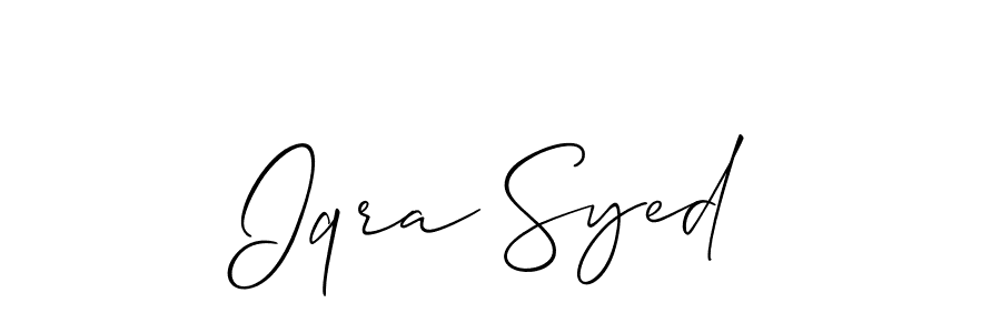 It looks lik you need a new signature style for name Iqra Syed. Design unique handwritten (Allison_Script) signature with our free signature maker in just a few clicks. Iqra Syed signature style 2 images and pictures png