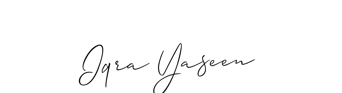 Make a short Iqra Yaseen signature style. Manage your documents anywhere anytime using Allison_Script. Create and add eSignatures, submit forms, share and send files easily. Iqra Yaseen signature style 2 images and pictures png