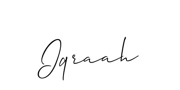 Similarly Allison_Script is the best handwritten signature design. Signature creator online .You can use it as an online autograph creator for name Iqraah. Iqraah signature style 2 images and pictures png