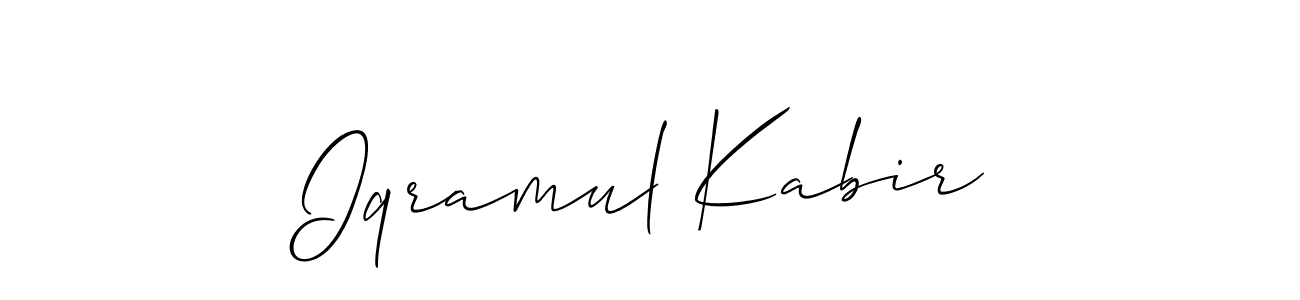 How to Draw Iqramul Kabir signature style? Allison_Script is a latest design signature styles for name Iqramul Kabir. Iqramul Kabir signature style 2 images and pictures png