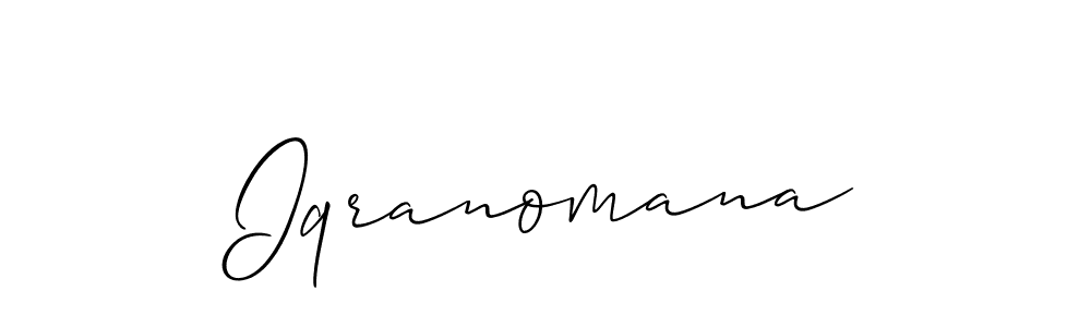 Once you've used our free online signature maker to create your best signature Allison_Script style, it's time to enjoy all of the benefits that Iqranomana name signing documents. Iqranomana signature style 2 images and pictures png
