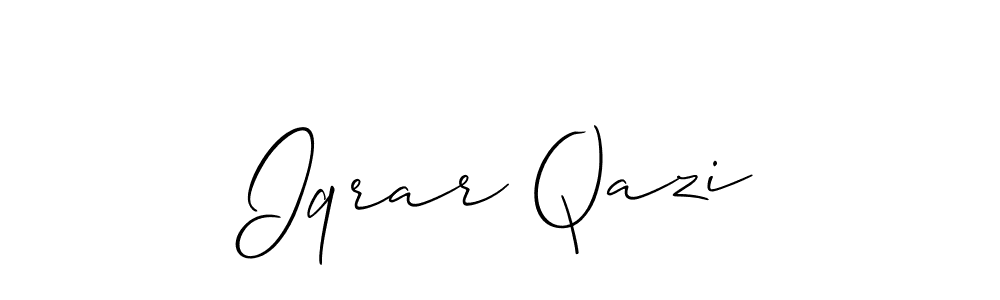 Similarly Allison_Script is the best handwritten signature design. Signature creator online .You can use it as an online autograph creator for name Iqrar Qazi. Iqrar Qazi signature style 2 images and pictures png
