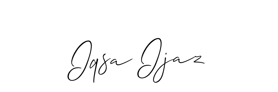 Create a beautiful signature design for name Iqsa Ijaz. With this signature (Allison_Script) fonts, you can make a handwritten signature for free. Iqsa Ijaz signature style 2 images and pictures png