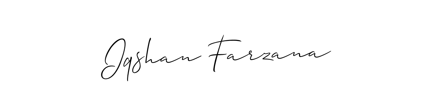 Iqshan Farzana stylish signature style. Best Handwritten Sign (Allison_Script) for my name. Handwritten Signature Collection Ideas for my name Iqshan Farzana. Iqshan Farzana signature style 2 images and pictures png