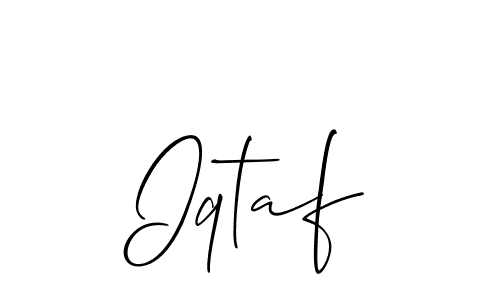 Make a beautiful signature design for name Iqtaf. With this signature (Allison_Script) style, you can create a handwritten signature for free. Iqtaf signature style 2 images and pictures png