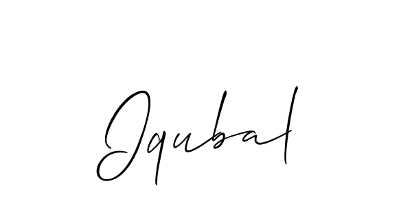 It looks lik you need a new signature style for name Iqubal. Design unique handwritten (Allison_Script) signature with our free signature maker in just a few clicks. Iqubal signature style 2 images and pictures png