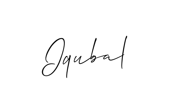 How to make Iqubal name signature. Use Allison_Script style for creating short signs online. This is the latest handwritten sign. Iqubal signature style 2 images and pictures png