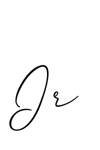 Design your own signature with our free online signature maker. With this signature software, you can create a handwritten (Allison_Script) signature for name Ir. Ir signature style 2 images and pictures png