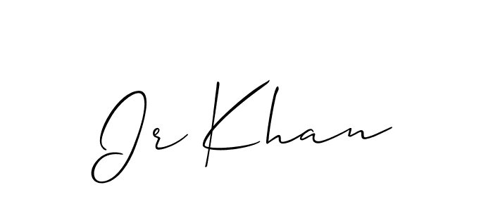 if you are searching for the best signature style for your name Ir Khan. so please give up your signature search. here we have designed multiple signature styles  using Allison_Script. Ir Khan signature style 2 images and pictures png