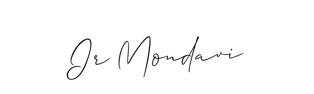 Design your own signature with our free online signature maker. With this signature software, you can create a handwritten (Allison_Script) signature for name Ir Mondavi. Ir Mondavi signature style 2 images and pictures png