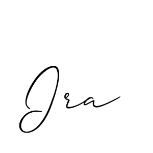 How to make Ira name signature. Use Allison_Script style for creating short signs online. This is the latest handwritten sign. Ira signature style 2 images and pictures png