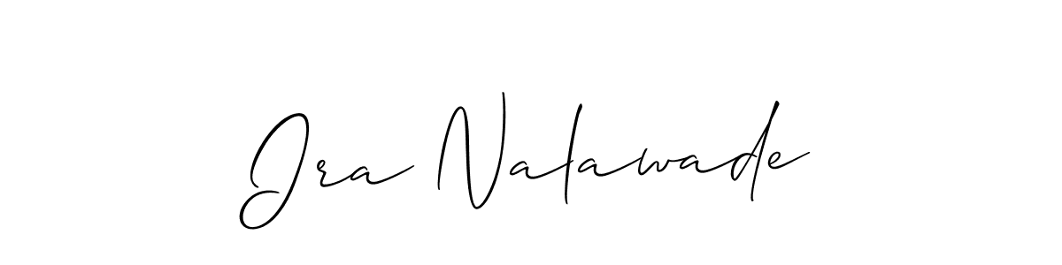 Also You can easily find your signature by using the search form. We will create Ira Nalawade name handwritten signature images for you free of cost using Allison_Script sign style. Ira Nalawade signature style 2 images and pictures png