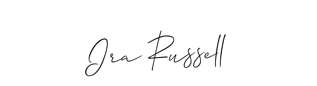 Make a short Ira Russell signature style. Manage your documents anywhere anytime using Allison_Script. Create and add eSignatures, submit forms, share and send files easily. Ira Russell signature style 2 images and pictures png