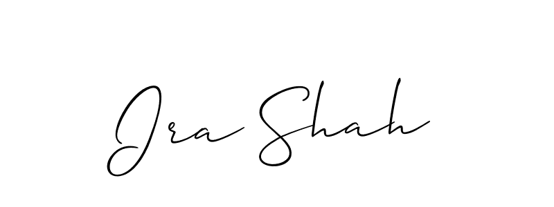 Best and Professional Signature Style for Ira Shah. Allison_Script Best Signature Style Collection. Ira Shah signature style 2 images and pictures png