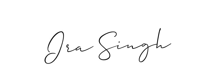 Design your own signature with our free online signature maker. With this signature software, you can create a handwritten (Allison_Script) signature for name Ira Singh. Ira Singh signature style 2 images and pictures png