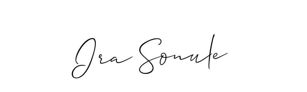 Ira Sonule stylish signature style. Best Handwritten Sign (Allison_Script) for my name. Handwritten Signature Collection Ideas for my name Ira Sonule. Ira Sonule signature style 2 images and pictures png