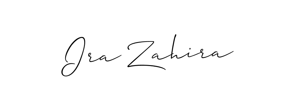 Make a short Ira Zahira signature style. Manage your documents anywhere anytime using Allison_Script. Create and add eSignatures, submit forms, share and send files easily. Ira Zahira signature style 2 images and pictures png