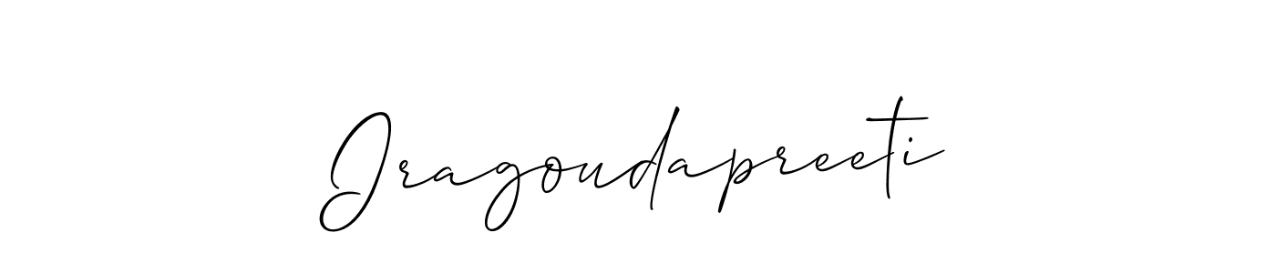 How to Draw Iragoudapreeti signature style? Allison_Script is a latest design signature styles for name Iragoudapreeti. Iragoudapreeti signature style 2 images and pictures png