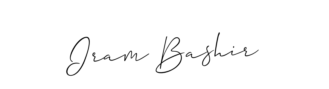How to make Iram Bashir name signature. Use Allison_Script style for creating short signs online. This is the latest handwritten sign. Iram Bashir signature style 2 images and pictures png