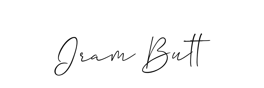 Allison_Script is a professional signature style that is perfect for those who want to add a touch of class to their signature. It is also a great choice for those who want to make their signature more unique. Get Iram Butt name to fancy signature for free. Iram Butt signature style 2 images and pictures png