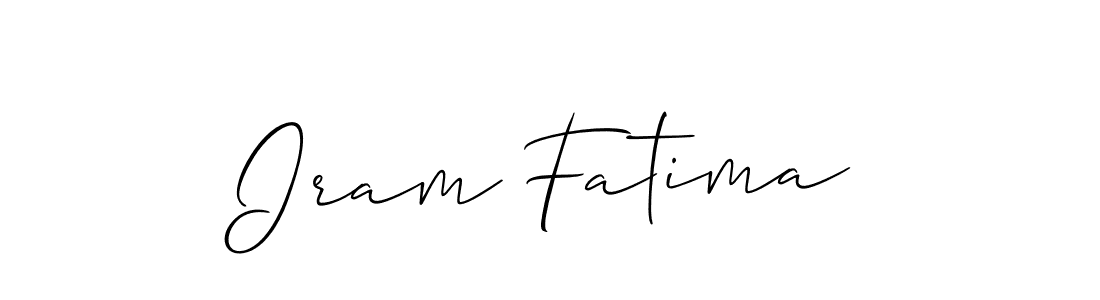 Iram Fatima stylish signature style. Best Handwritten Sign (Allison_Script) for my name. Handwritten Signature Collection Ideas for my name Iram Fatima. Iram Fatima signature style 2 images and pictures png