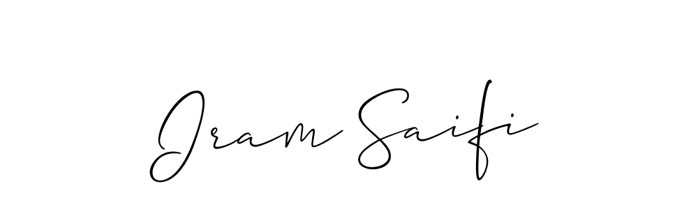 How to Draw Iram Saifi signature style? Allison_Script is a latest design signature styles for name Iram Saifi. Iram Saifi signature style 2 images and pictures png