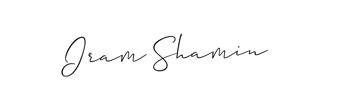 You should practise on your own different ways (Allison_Script) to write your name (Iram Shamin) in signature. don't let someone else do it for you. Iram Shamin signature style 2 images and pictures png