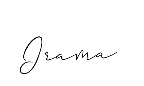 Irama stylish signature style. Best Handwritten Sign (Allison_Script) for my name. Handwritten Signature Collection Ideas for my name Irama. Irama signature style 2 images and pictures png