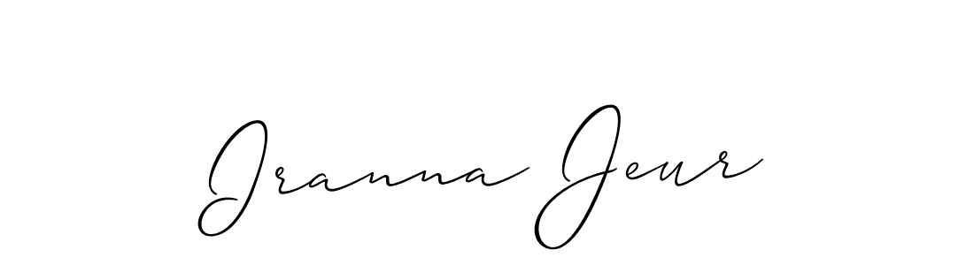 Also we have Iranna Jeur name is the best signature style. Create professional handwritten signature collection using Allison_Script autograph style. Iranna Jeur signature style 2 images and pictures png