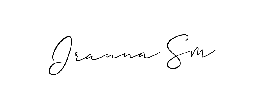 Best and Professional Signature Style for Iranna Sm. Allison_Script Best Signature Style Collection. Iranna Sm signature style 2 images and pictures png